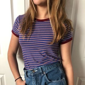F21 Stripped Crop Top